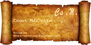 Csont Mónika névjegykártya
