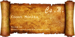 Csont Mónika névjegykártya